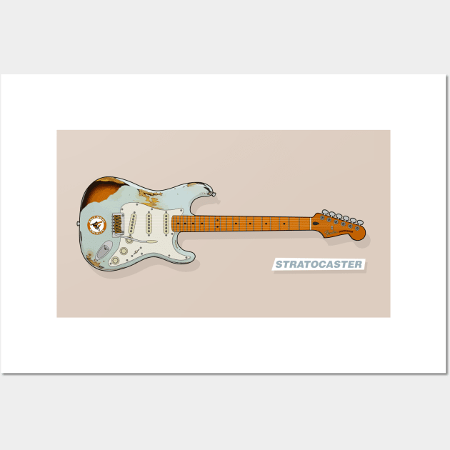 Chicago Blue Collar Wall Art by Pantone Guitars